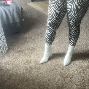 Patent Croc White Booties